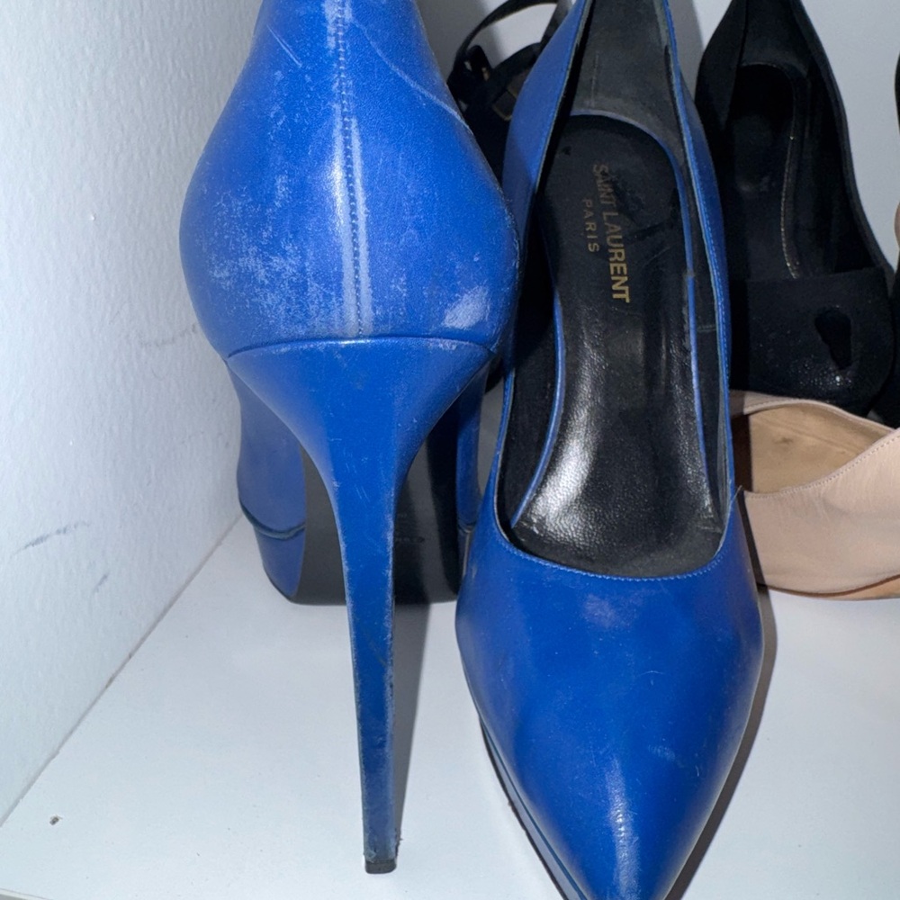 Saint Laurent Royal Blue Heels
